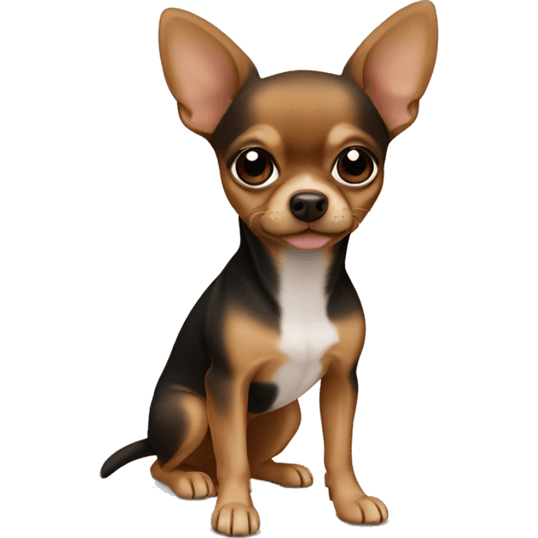 a brown chihuahua with black emoji