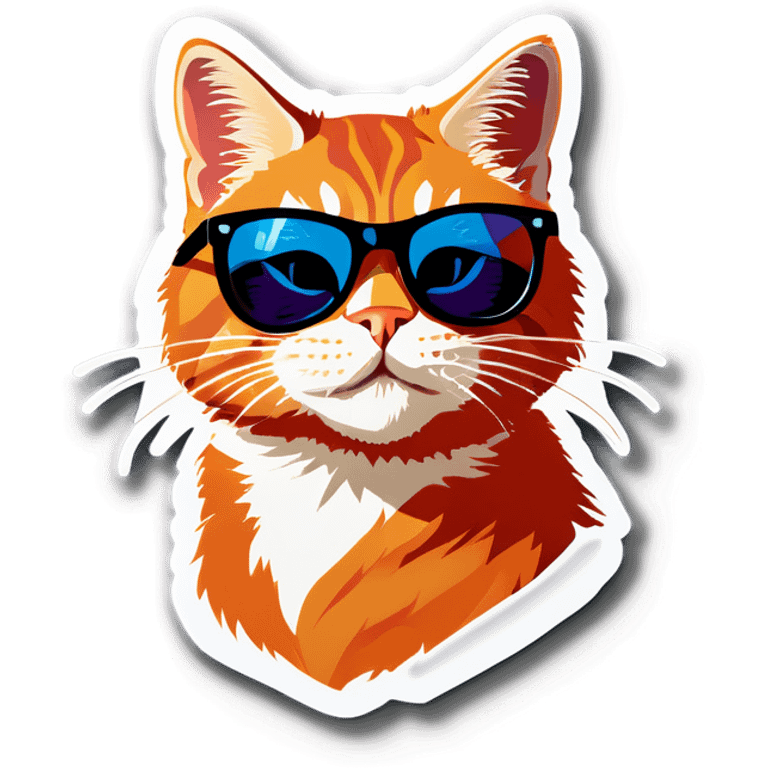 Cat with sunglasses emoji