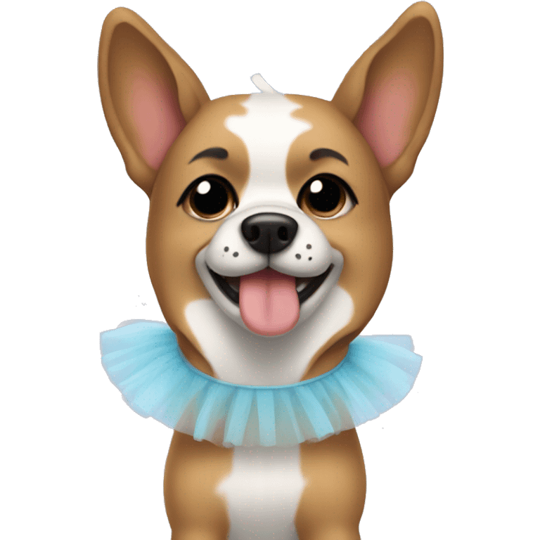 Dog with a tutu emoji