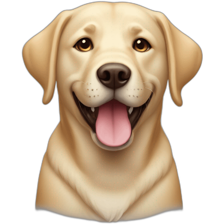 Dog labrador happy emoji