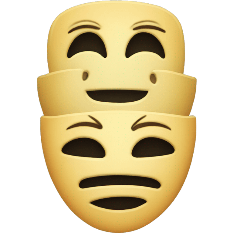 happy and sad mask emoji