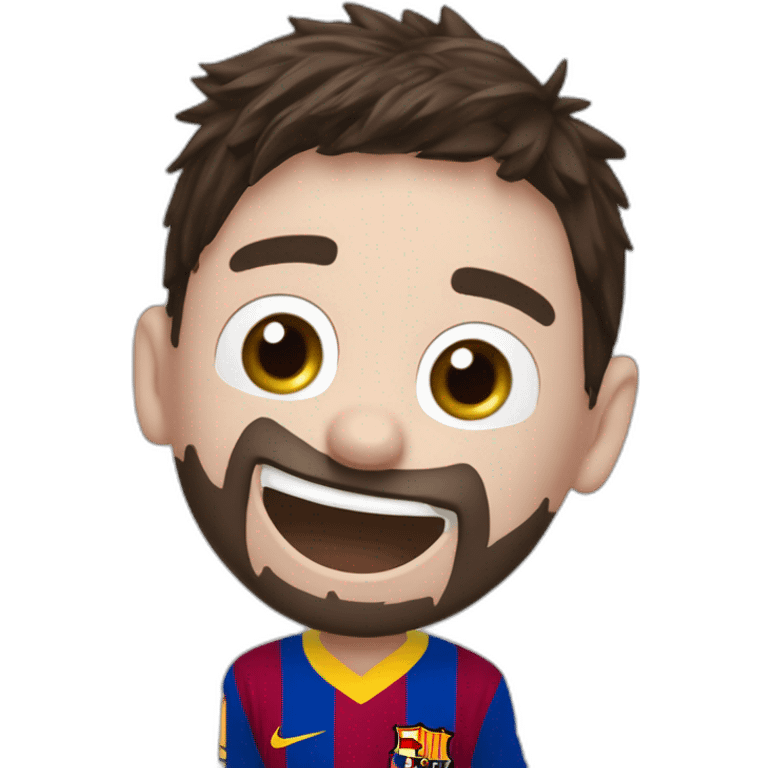 messi deseando feliz cumpleaños a Matias tez balca churos emoji