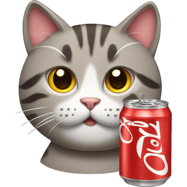 Cat with soda can emoji