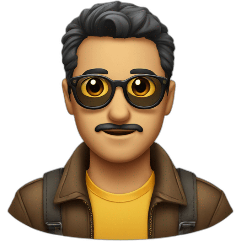 Chico perilla y gafas  emoji