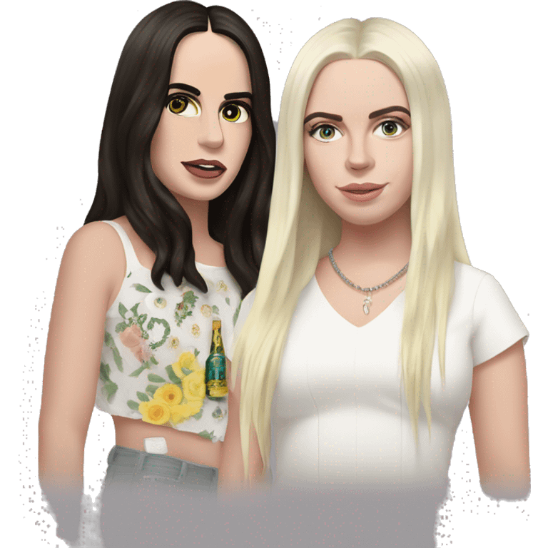 lana del rey and billie eilish together coachella emoji