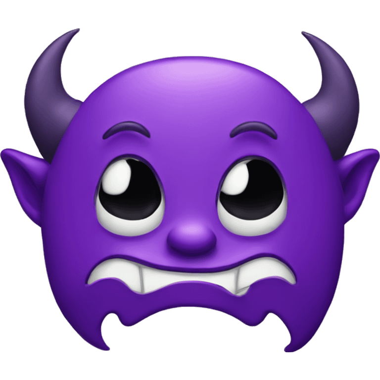 Crying purple devil emoji