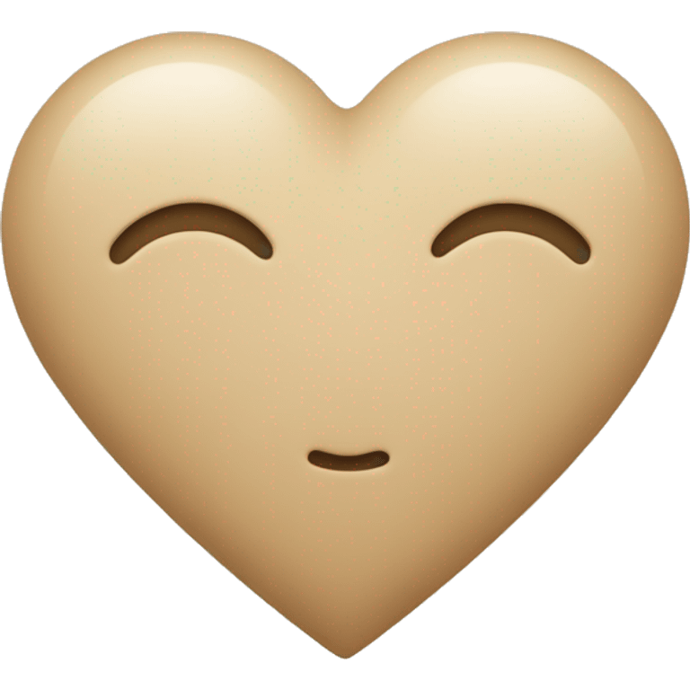 beige heart emoji