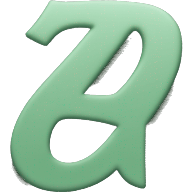 letter A in muted green color emoji