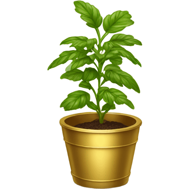 Herb in gold pot emoji