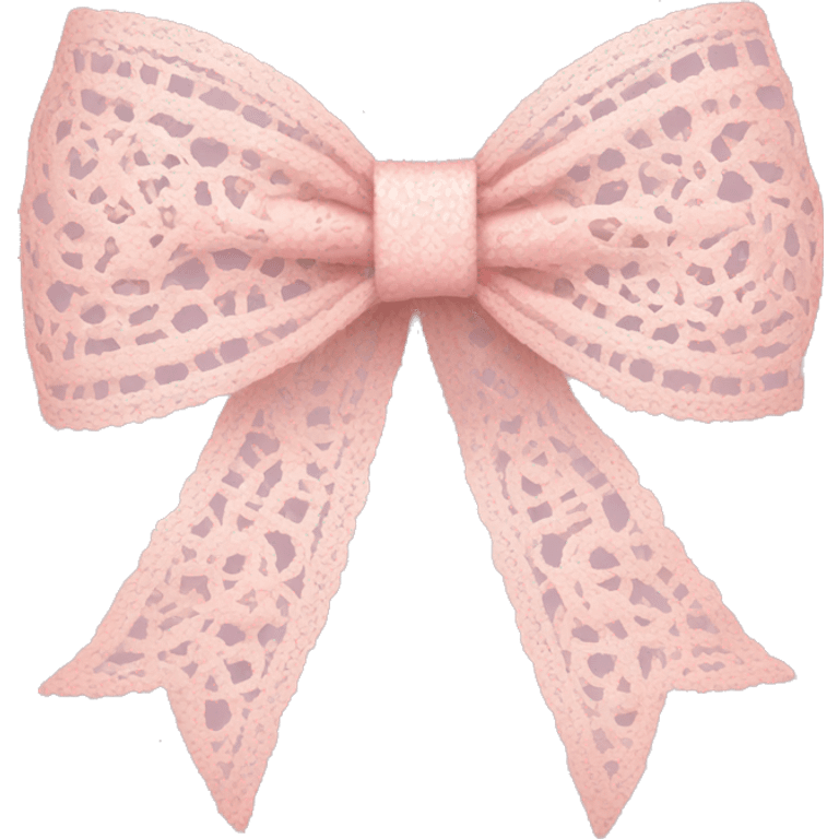 light pink lace bow emoji