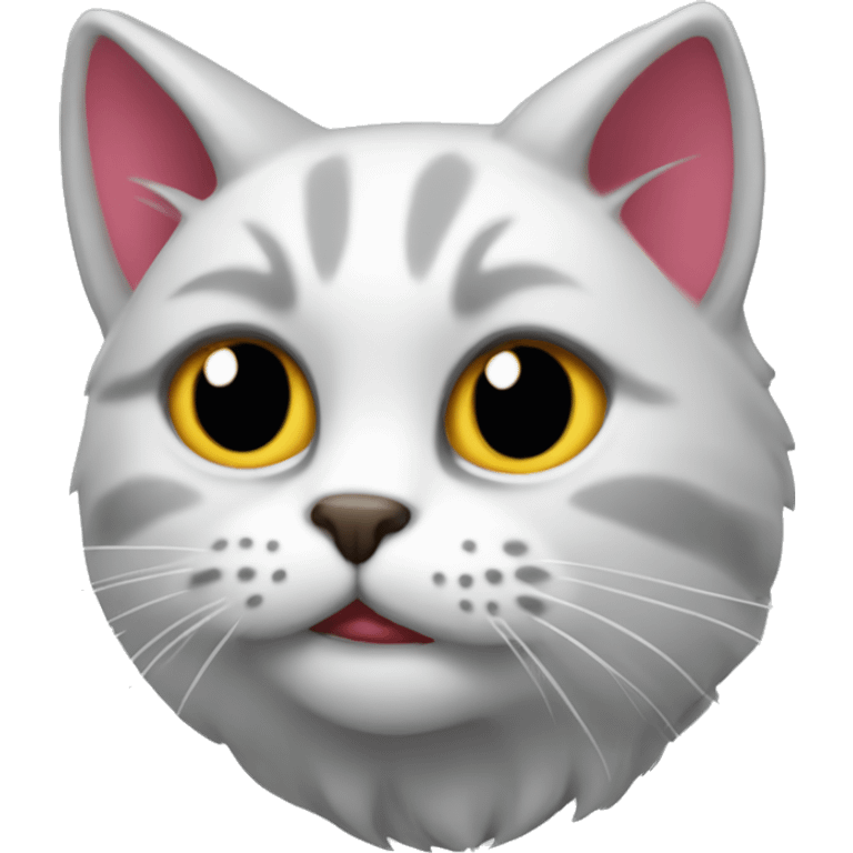 Gato disfrazado de fresa emoji