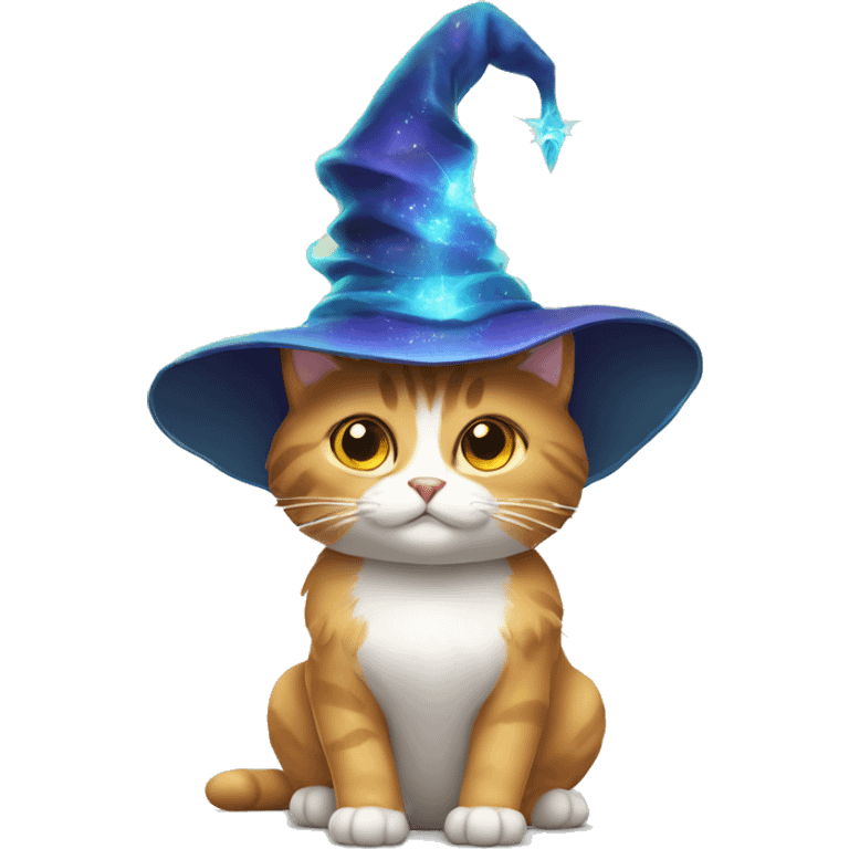 Cat with wizard hat emoji