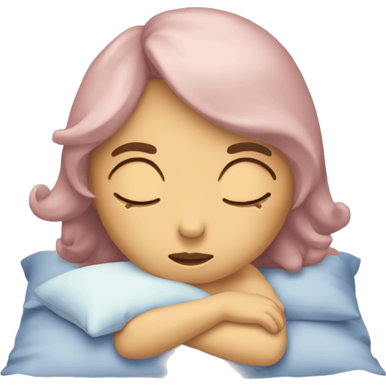 Fille mignonne qui dort tnquilemet emoji