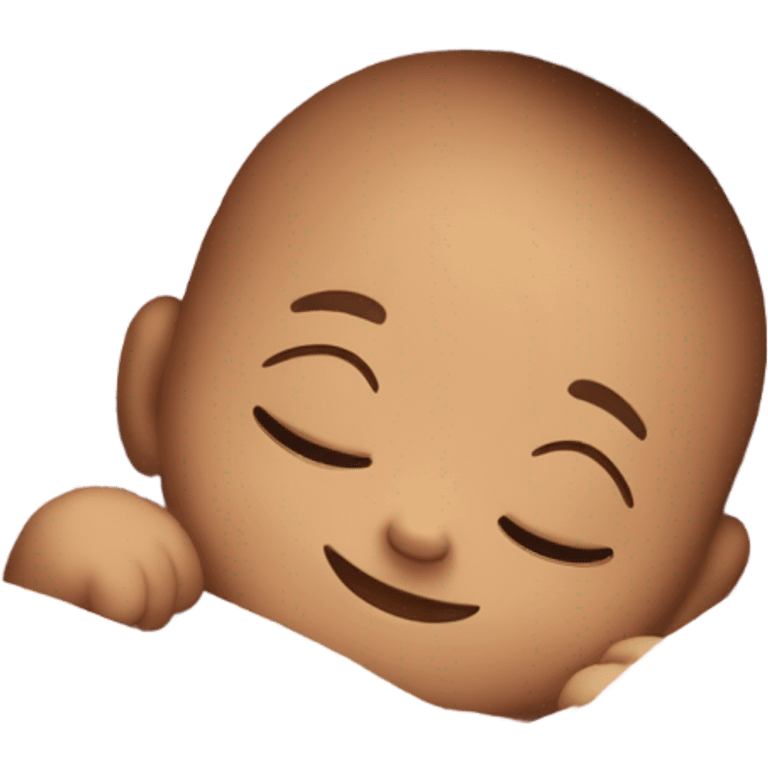 Cute baby cafe asleep emoji