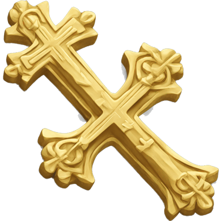 gold cross with details emoji