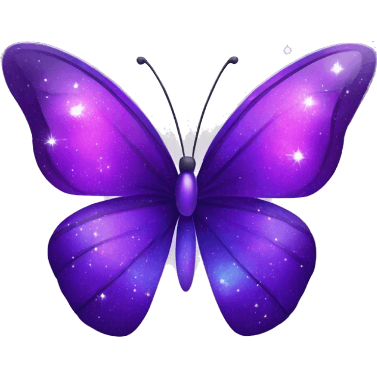 Purple-Shiny-Gem-Crystal-Glitter-Nebula-Gradient-Sparkle-Stars-Glossy-Butterfly emoji