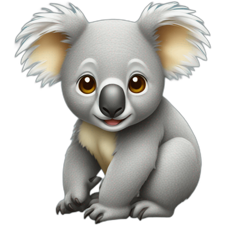 Koala sur tigre emoji