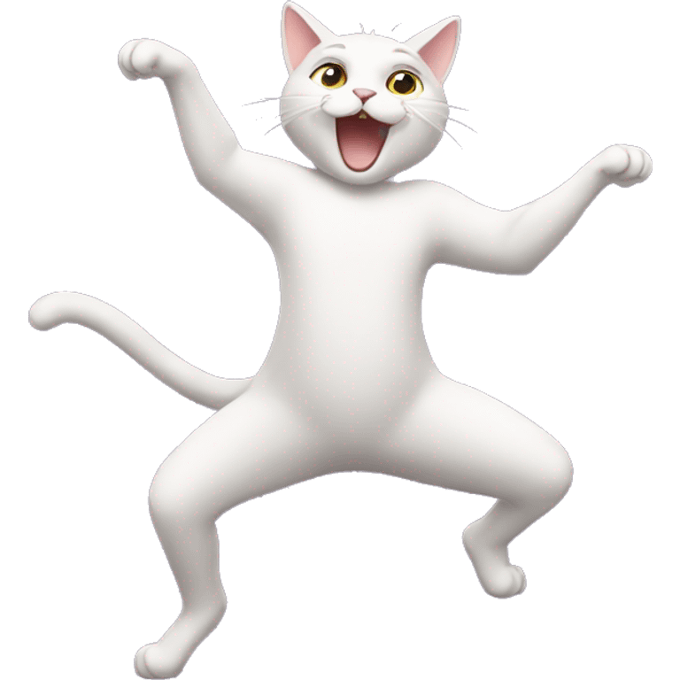 The cat is dancing emoji