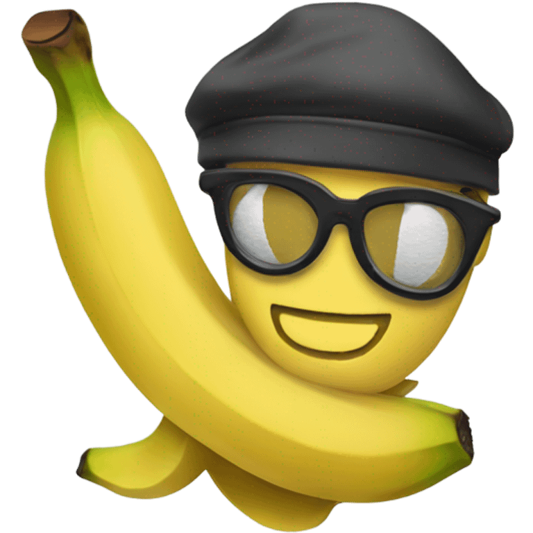 Banana wearing a sca emoji