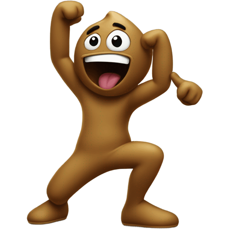 A poop dabbing emoji