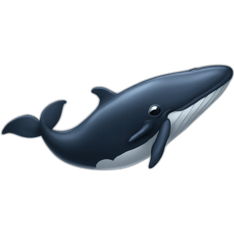 Whale as James bond emoji