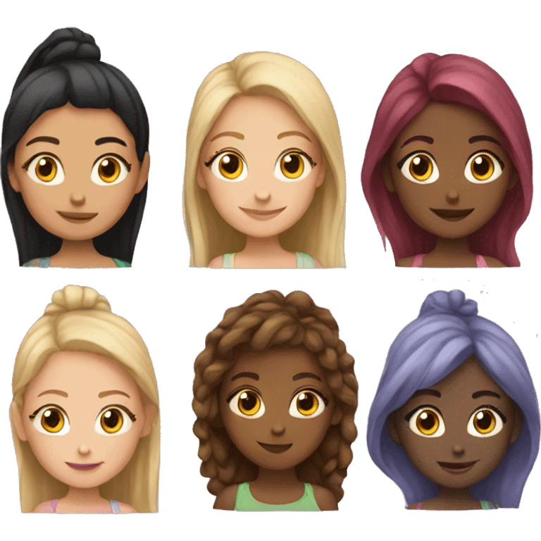 Five girls emoji