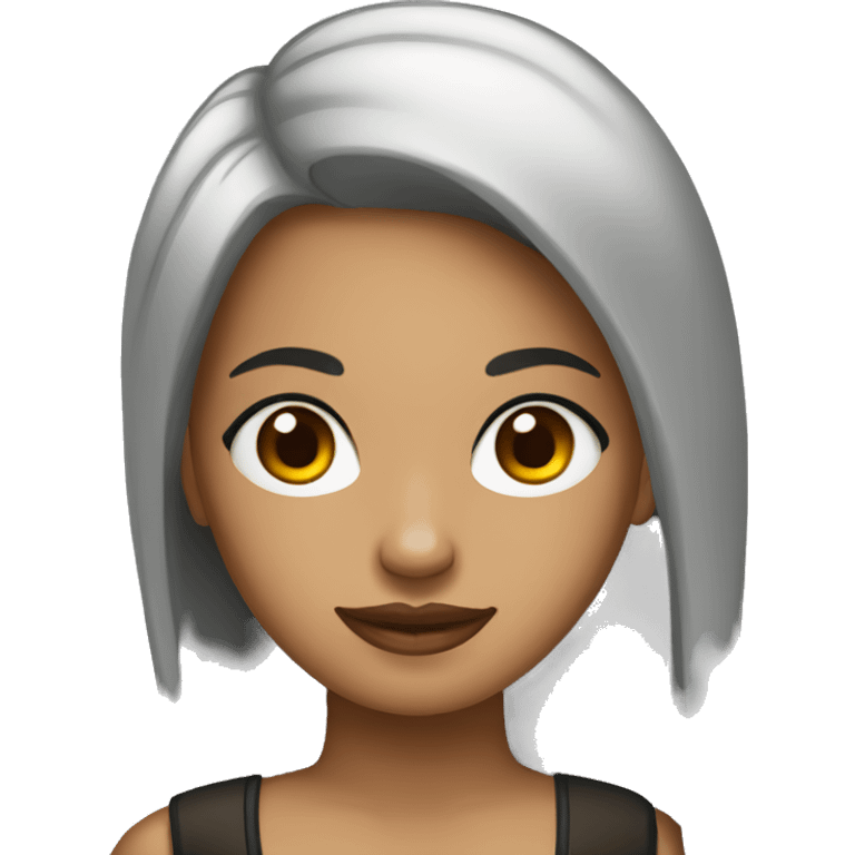 Half Indonesian half Dutch woman with long dark and tattoos  emoji