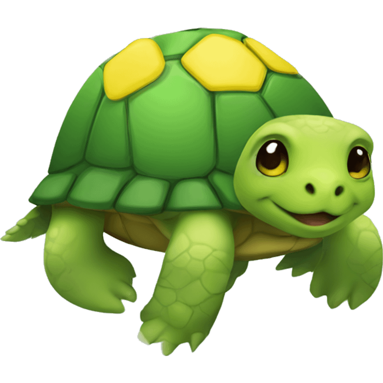 turtle with yellow hearts around it emoji