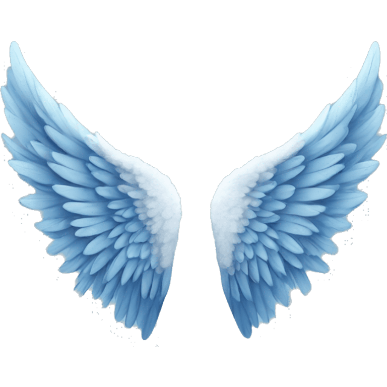 Angel wings blue  emoji