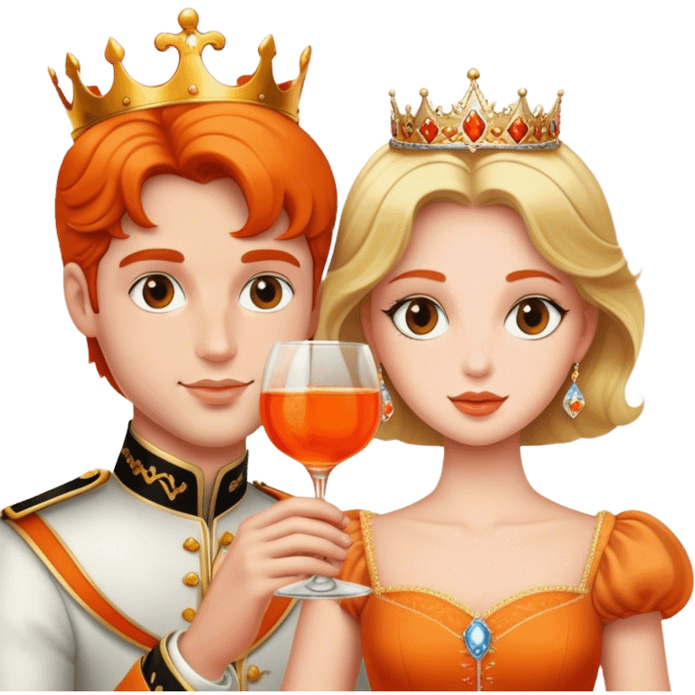 prince and princess drinking aperol emoji