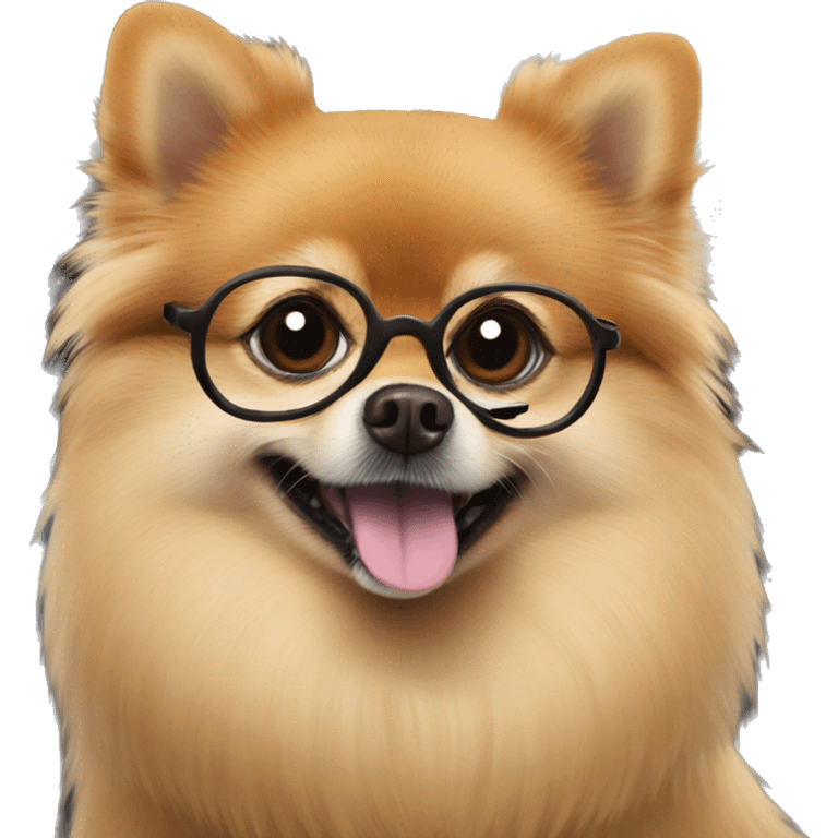 Pomeranian dressed as Harry Potter emoji