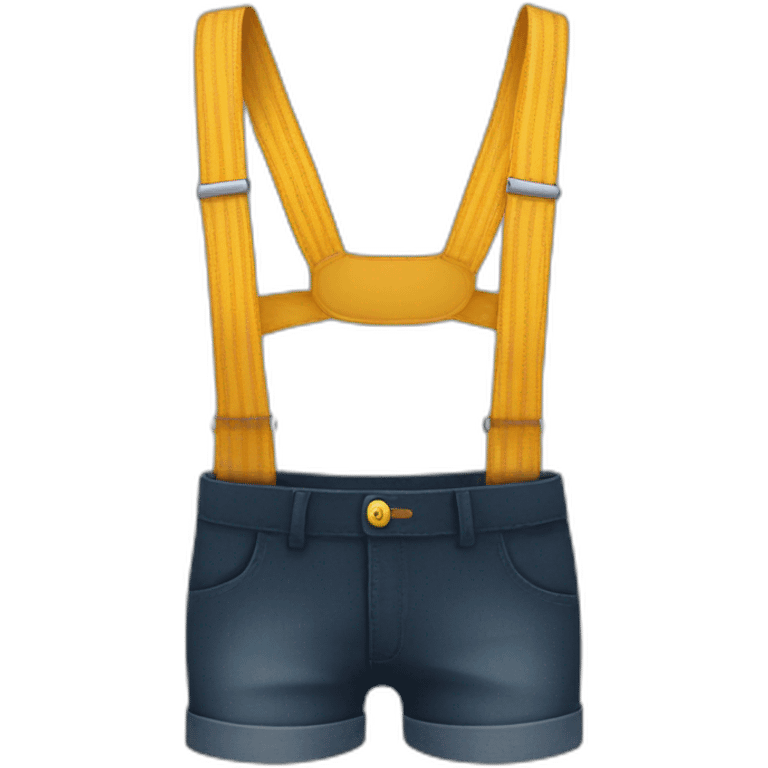 only pants with suspenders without a person emoji