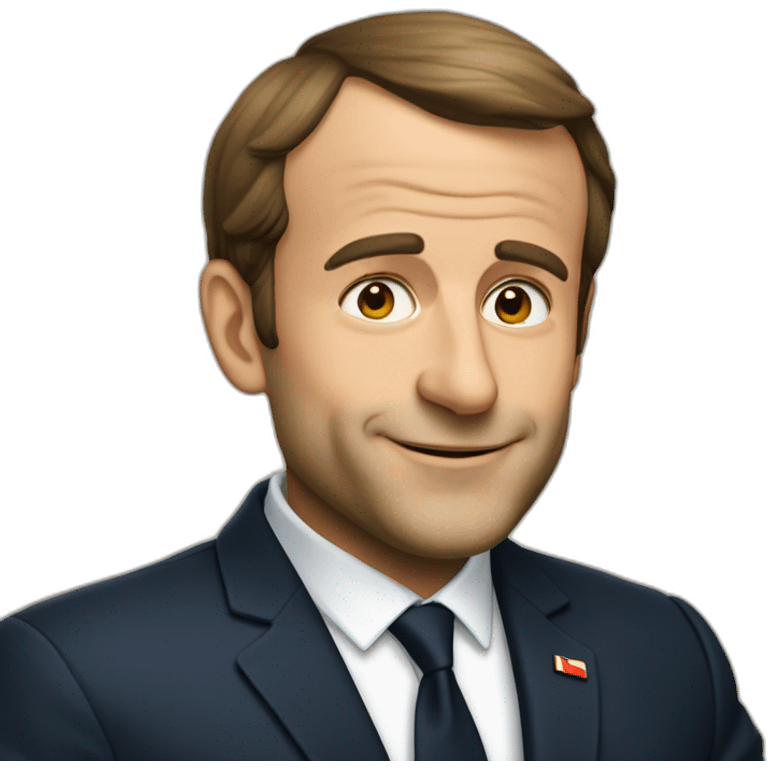 macron qui boit une bière emoji