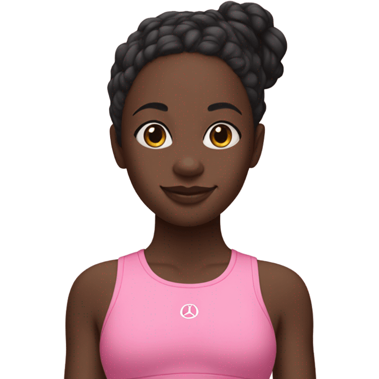 Black girl in pink lululemon emoji