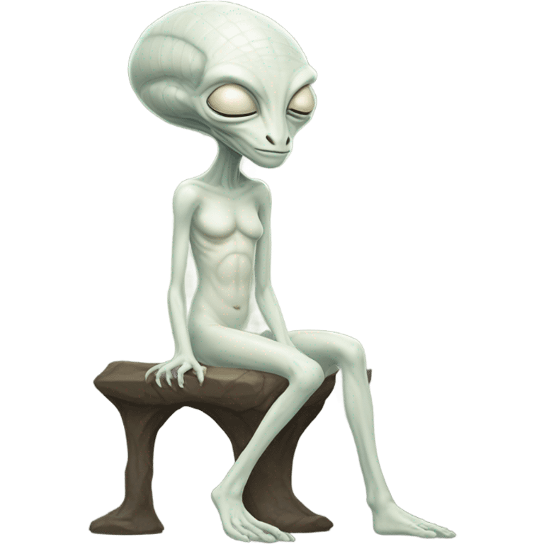 a Reptilian alien white woman, full body, sleeping emoji