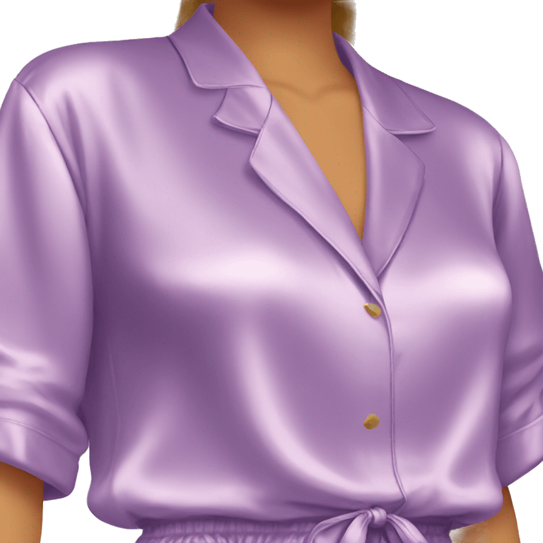 Light purple silk pajamas set emoji