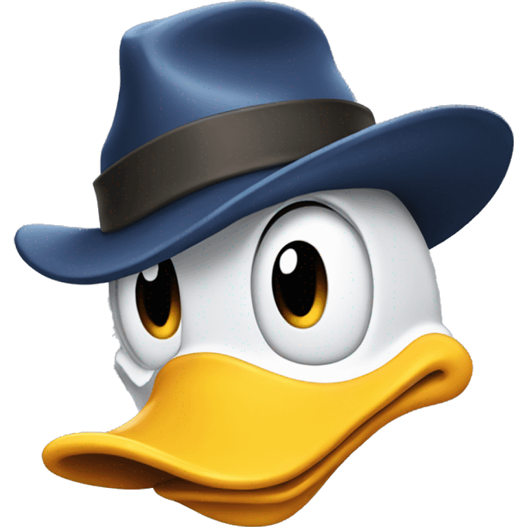 Donald duck as a detective emoji