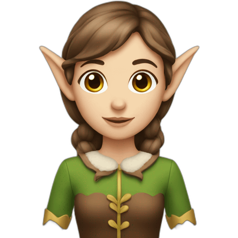 Elf girl with brown hair emoji