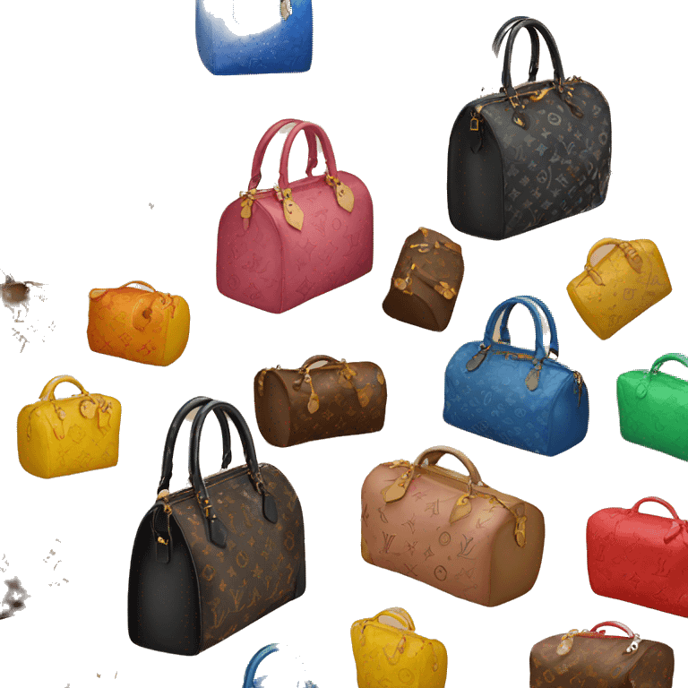 Louis Vuitton bag colorful emoji