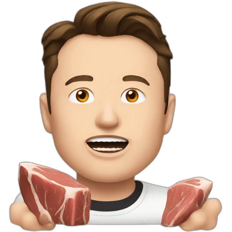 Elon musk eat beef emoji