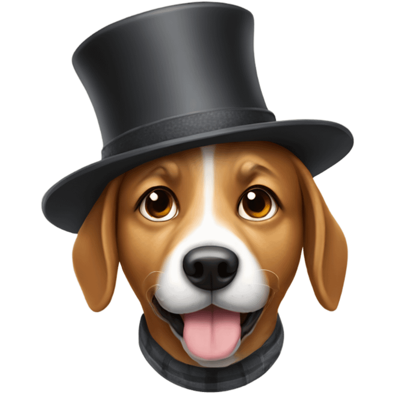 Dog with a hat emoji