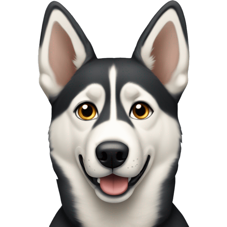 An adult husky mixed with a German shepherd emoji