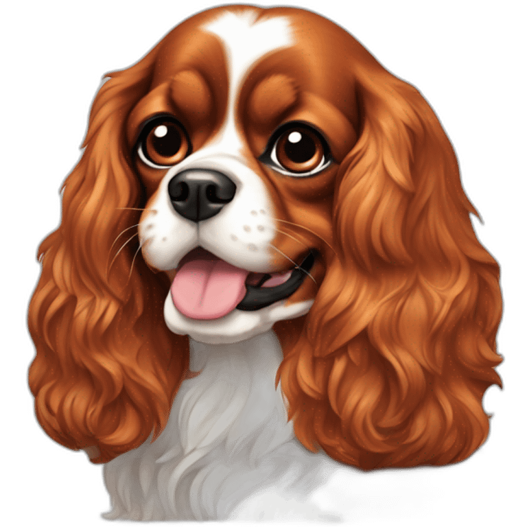 ruby cavalier king charles spaniel emoji