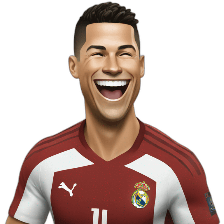 Ronaldo laughing emoji