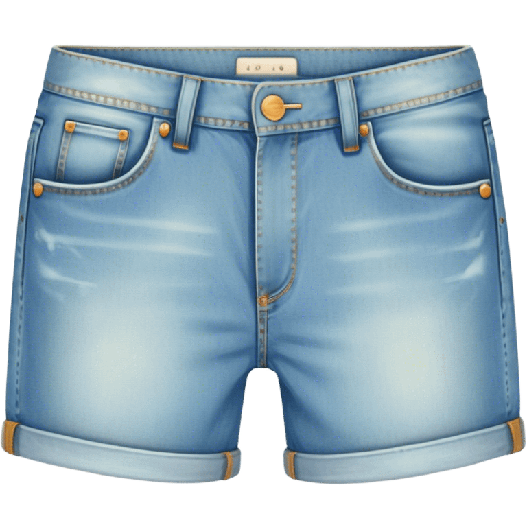 vintage light wash denim shorts emoji