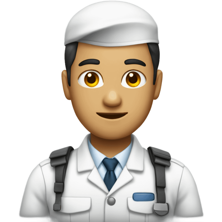 an employee with uniform emoji