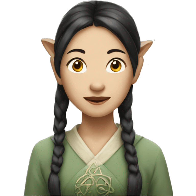 Chinese women with elvish ears  emoji