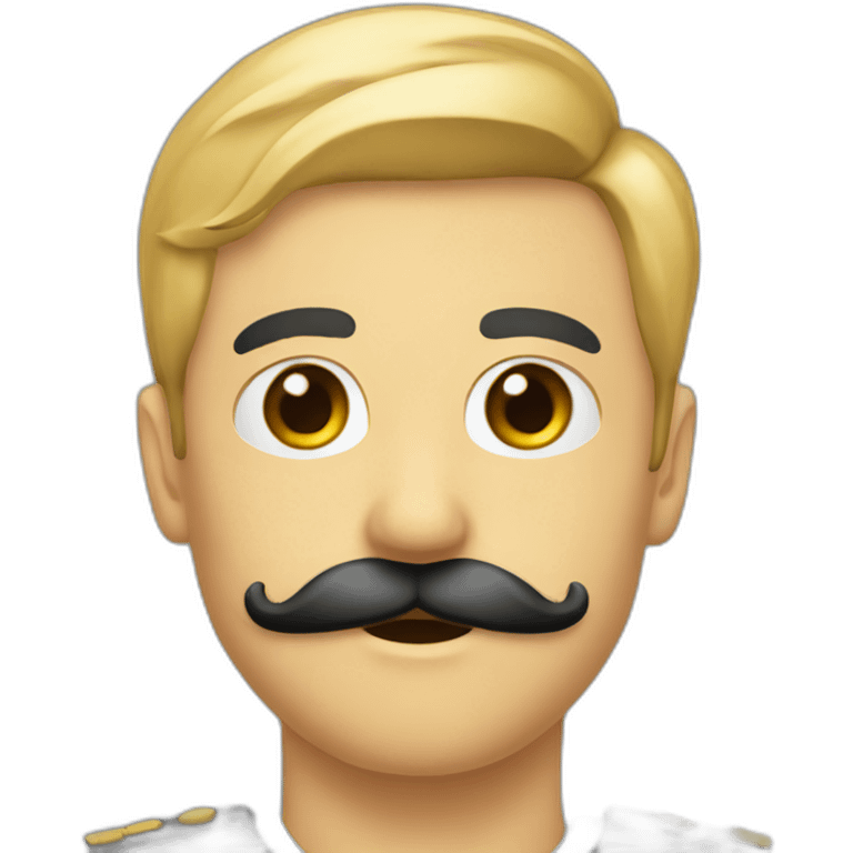 Uniform black pencil mustache emoji