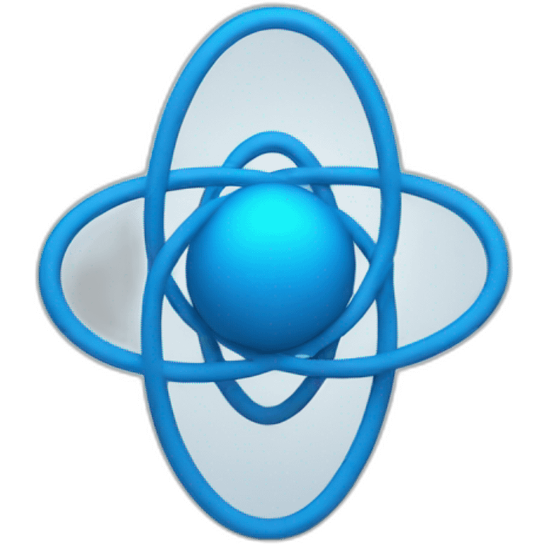 blue minimal atom emoji