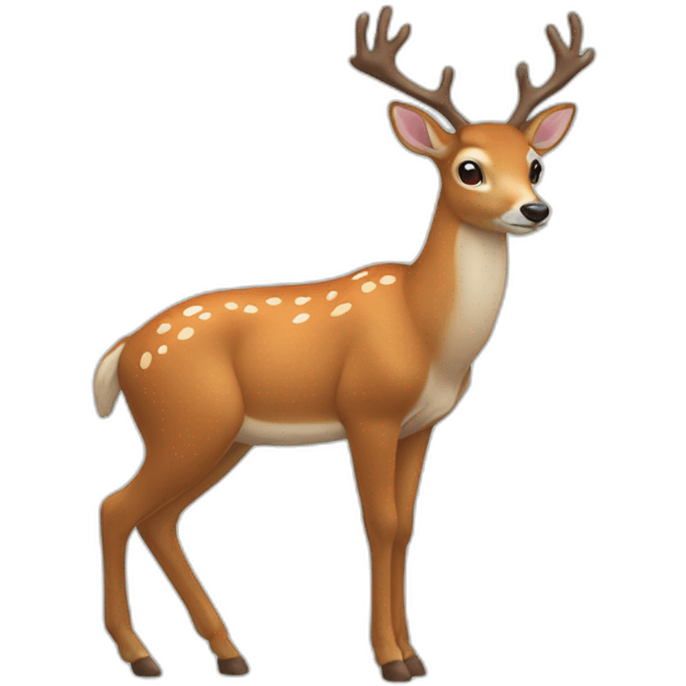 Pooping deer emoji